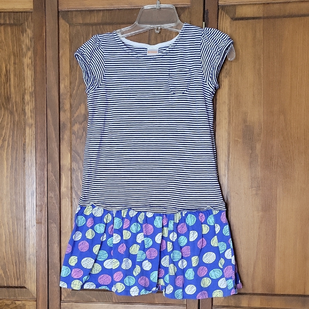 Gymboree Striped and Polka Dot Girls Dress Sz 7